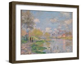 Spring on the Seine-Claude Monet-Framed Giclee Print