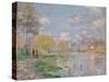 Spring on the Seine-Claude Monet-Stretched Canvas