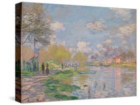 Spring on the Seine-Claude Monet-Stretched Canvas