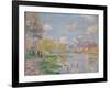 Spring on the Seine-Claude Monet-Framed Giclee Print