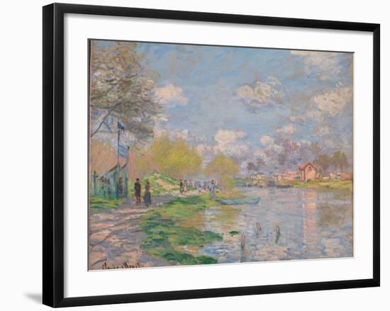 Spring on the Seine-Claude Monet-Framed Giclee Print