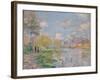 Spring on the Seine-Claude Monet-Framed Premium Giclee Print