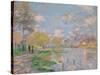 Spring on the Seine-Claude Monet-Stretched Canvas