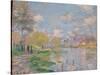 Spring on the Seine-Claude Monet-Stretched Canvas