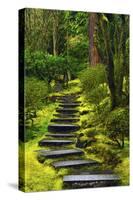 Spring on the Steps, Portland Japanese Garden, Portland, Oregon, USA-Michel Hersen-Stretched Canvas