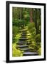 Spring on the Steps, Portland Japanese Garden, Portland, Oregon, USA-Michel Hersen-Framed Premium Photographic Print