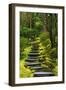 Spring on the Steps, Portland Japanese Garden, Portland, Oregon, USA-Michel Hersen-Framed Photographic Print