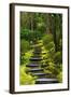 Spring on the Steps, Portland Japanese Garden, Portland, Oregon, USA-Michel Hersen-Framed Photographic Print