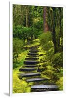 Spring on the Steps, Portland Japanese Garden, Portland, Oregon, USA-Michel Hersen-Framed Photographic Print