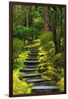 Spring on the Steps, Portland Japanese Garden, Portland, Oregon, USA-Michel Hersen-Framed Photographic Print