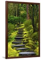 Spring on the Steps, Portland Japanese Garden, Portland, Oregon, USA-Michel Hersen-Framed Photographic Print