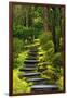 Spring on the Steps, Portland Japanese Garden, Portland, Oregon, USA-Michel Hersen-Framed Photographic Print