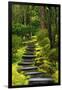 Spring on the Steps, Portland Japanese Garden, Portland, Oregon, USA-Michel Hersen-Framed Photographic Print