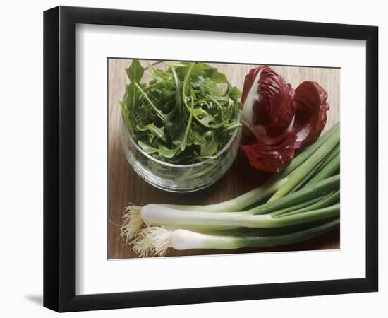 Spring Onions, Radicchio and a Bowl of Rocket-Eising Studio - Food Photo and Video-Framed Photographic Print