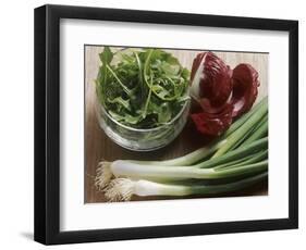 Spring Onions, Radicchio and a Bowl of Rocket-Eising Studio - Food Photo and Video-Framed Photographic Print