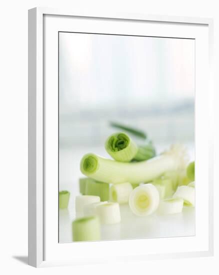 Spring Onions, Whole and Sliced-Achim Sass-Framed Photographic Print