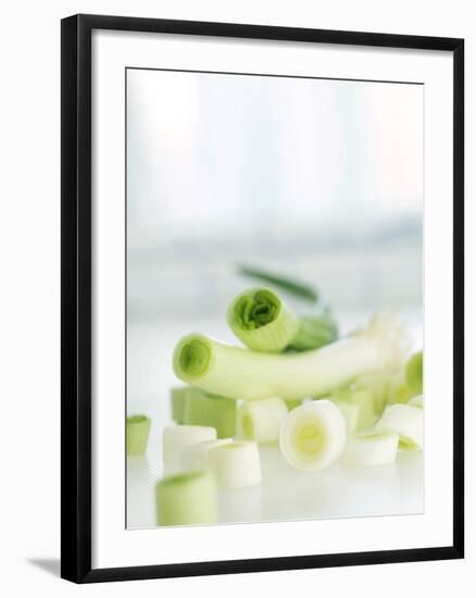 Spring Onions, Whole and Sliced-Achim Sass-Framed Photographic Print