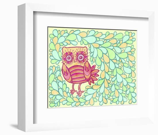 Spring Owl-My Zoetrope-Framed Art Print