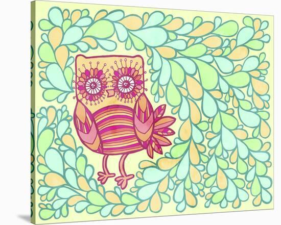 Spring Owl-My Zoetrope-Stretched Canvas