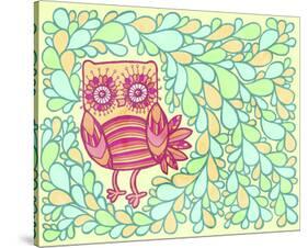 Spring Owl-My Zoetrope-Stretched Canvas