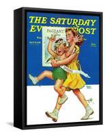 "Spring Pageant," Saturday Evening Post Cover, April 12, 1941-Frances Tipton Hunter-Framed Stretched Canvas