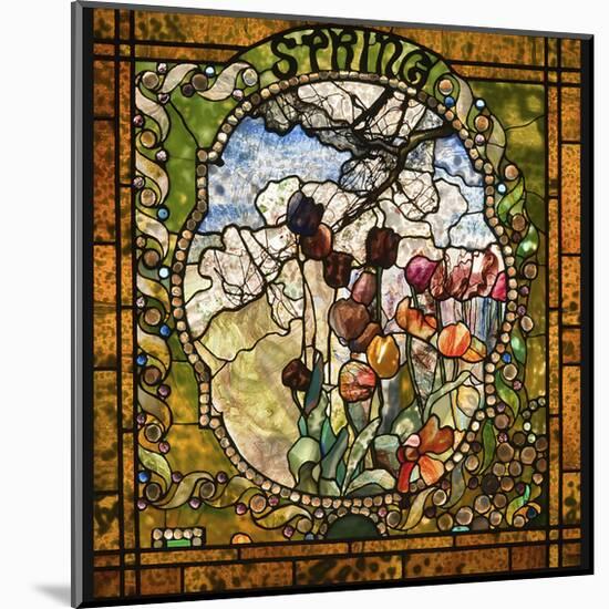 Spring panel from the Four Seasons-Louis Comfort Tiffany-Mounted Giclee Print