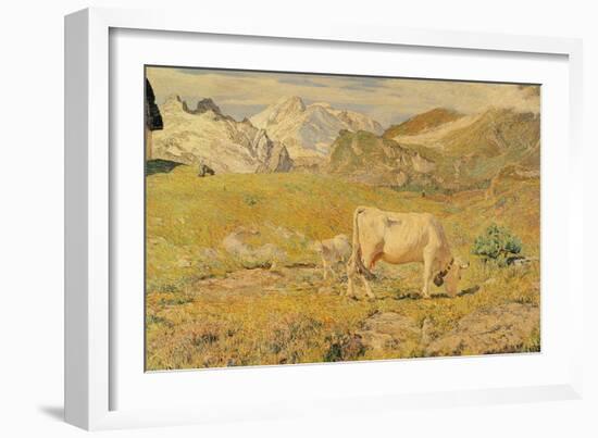 Spring Pasture-Giovanni Segantini-Framed Art Print