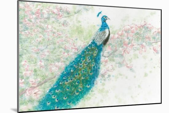 Spring Peacock I Pink Flowers-James Wiens-Mounted Art Print