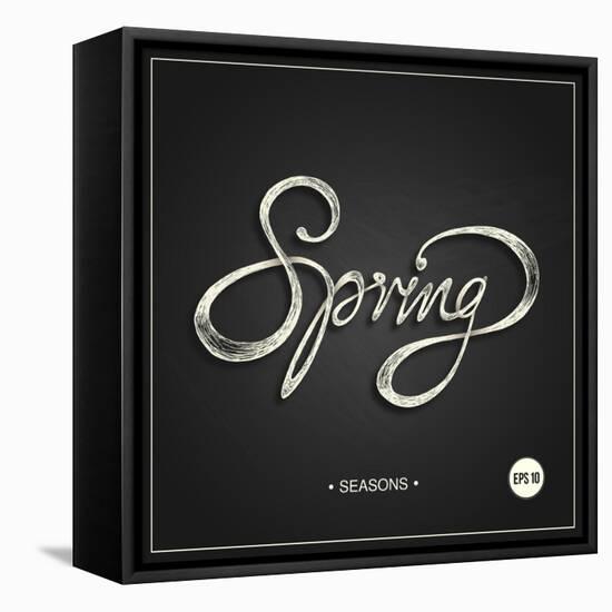 Spring - Phrase-ONiONAstudio-Framed Stretched Canvas