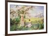 Spring: Picking Flowers, 1898-Alfred Augustus Glendenning-Framed Giclee Print