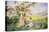 Spring: Picking Flowers, 1898-Alfred Augustus Glendenning-Stretched Canvas