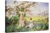 Spring: Picking Flowers, 1898-Alfred Augustus Glendenning-Stretched Canvas