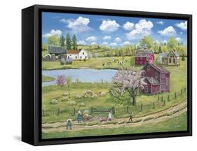 Spring Picnic Walk-Bob Fair-Framed Stretched Canvas