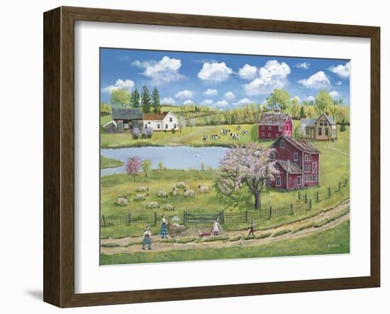 Spring Picnic Walk-Bob Fair-Framed Giclee Print