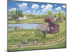 Spring Picnic Walk-Bob Fair-Mounted Giclee Print