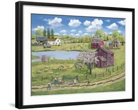 Spring Picnic Walk-Bob Fair-Framed Giclee Print