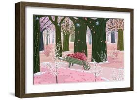 Spring Pink Forest-Milovelen-Framed Art Print