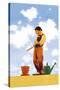 Spring Planting-Maxfield Parrish-Stretched Canvas