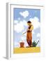 Spring Planting-Maxfield Parrish-Framed Art Print