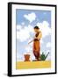 Spring Planting-Maxfield Parrish-Framed Art Print