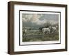 Spring, Ploughing the Field with Three Shire Horses-null-Framed Art Print