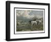 Spring, Ploughing the Field with Three Shire Horses-null-Framed Art Print