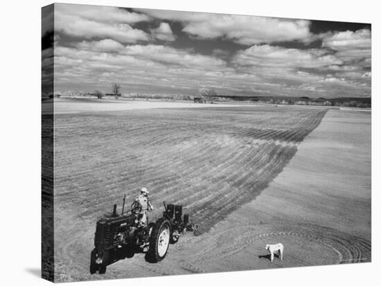 Spring Plowing on Farm in de Soto, Kansas-Francis Miller-Stretched Canvas