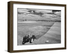 Spring Plowing on Farm in de Soto, Kansas-Francis Miller-Framed Photographic Print