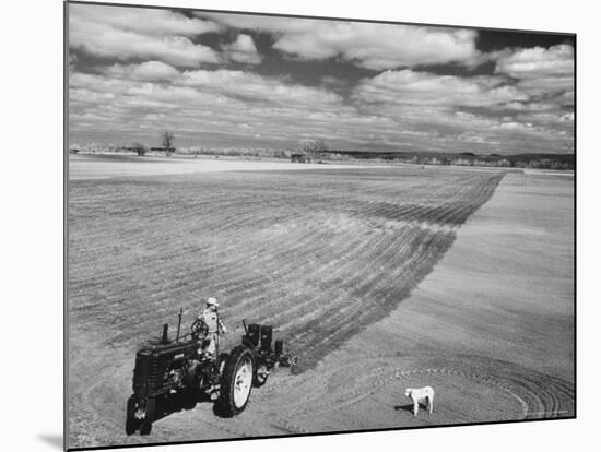 Spring Plowing on Farm in de Soto, Kansas-Francis Miller-Mounted Photographic Print