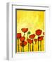 Spring Poppies 2-Patty Baker-Framed Art Print