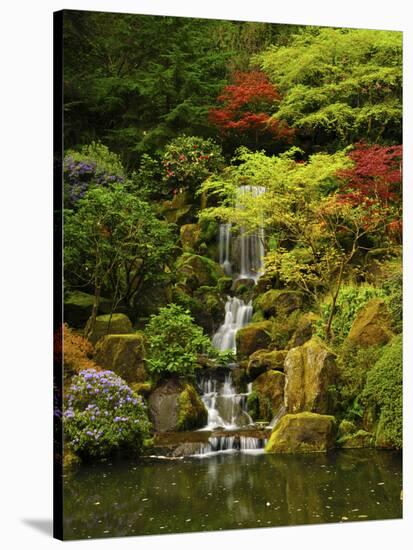Spring, Portland Japanese Garden, Portland, Oregon, USA-Michel Hersen-Stretched Canvas