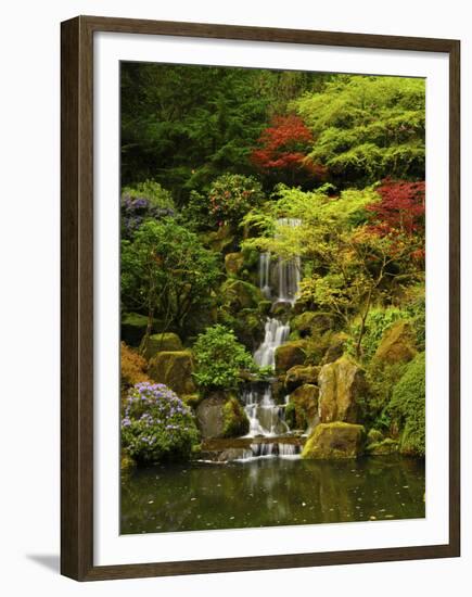 Spring, Portland Japanese Garden, Portland, Oregon, USA-Michel Hersen-Framed Premium Photographic Print