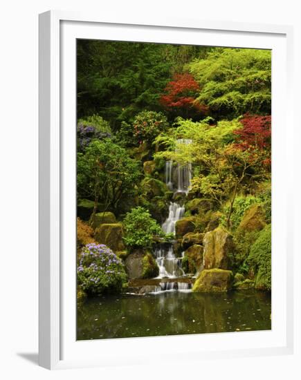 Spring, Portland Japanese Garden, Portland, Oregon, USA-Michel Hersen-Framed Premium Photographic Print