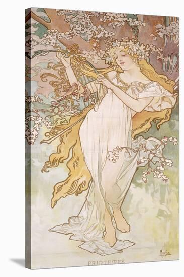 Spring; Printemps, C.1896-Alphonse Mucha-Stretched Canvas